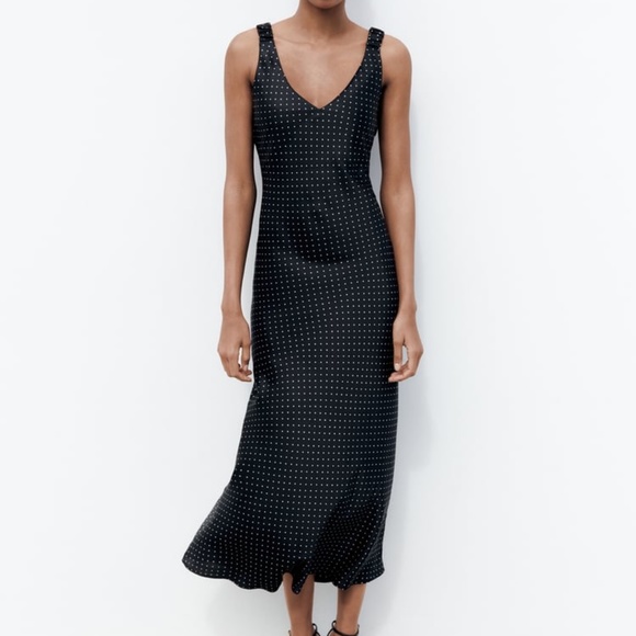 Zara Dresses & Skirts - Zara Polka Dot Slip Dress NWT